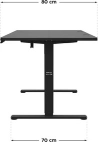 Elektrický výškovo nastaviteľný stôl Mark Adler Leader 7.6 čierny