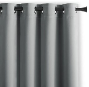 Restilo Záves Blackout EYELETS strieborná, 140 x 245 cm
