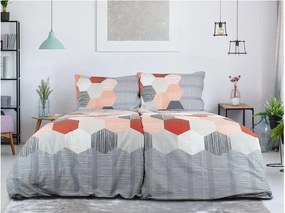 Krepové obliečky z Renforcé bavlny HONEY COMB sivé Rozmer obliečky: 70 x 90 cm | 140 x 200 cm