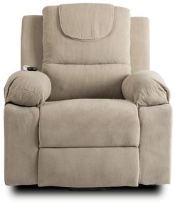 Masážne kreslo s funkciou vstávania MARCOS bežové