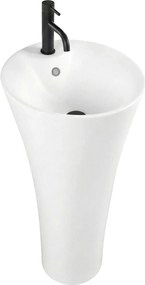 Rea Agnes, voľne stojace umývadlo 455x455x870mm, biela lesklá, REA-U9906