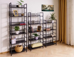 Regál Raw R6 187 cm černý mat