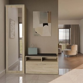 Šatníková skriňa Dialogos 1 (dub sonoma) (so zrkadlom). Akcia -19%. Vlastná spoľahlivá doprava až k Vám domov. 1132543