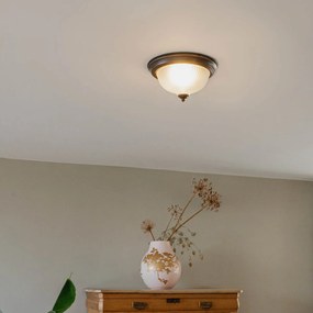 Klasické stropné svietidlo hnedé opálové - Classico