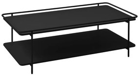 Čierny kovový konferenčný stolík 55x110 cm Yuba – Unique Furniture