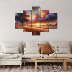 Obraz – Západ slnka na poli (150x105 cm)