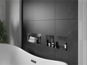 Mexen X-Wall-NR, polica na zapustenie bez príruby 45 x 20 cm, grafitová matná - 19E1452010