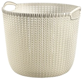 Okrúhly kôš KNIT L 30L krémová