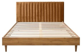 Dvojlôžková posteľ s roštom 180x200 cm v medenej/prírodnej farbe Oceane – Bobochic Paris