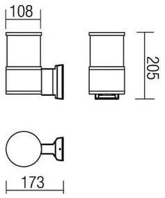 Redo 9326 - Nástenné svietidlo EXTER 1xE27/42W/230V IP54