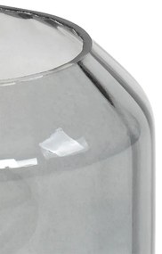 Dizajnová stolná lampa mosadz s dymovým sklom - Stiklo