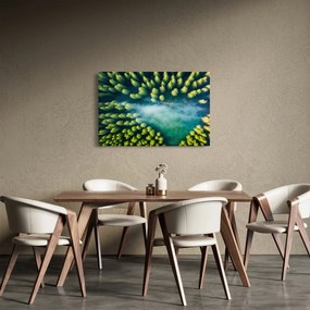 Obraz - Hmlou zahalený les (90x60 cm)