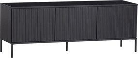 Woood Gravure drevená skrinka pod tv - Čierna, 150 cm