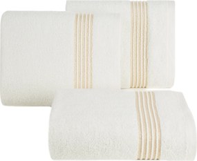 BAVLNENÝ UTERÁK LILA SADA 3KS 70X140 CM KRÉMOVÁ