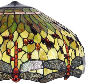 Veľké Tiffany tienidlo na lampu MULTICOLOUR GREEN Ø51*30