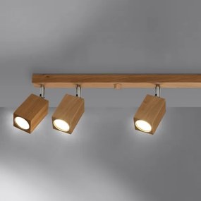 Sollux SL.1039 - Bodové svietidlo KEKE 6xGU10/40W/230V dub