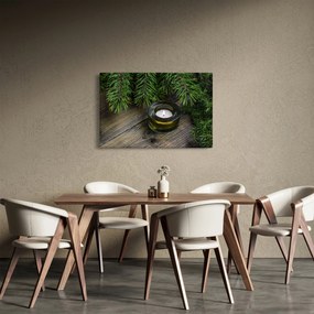 Obraz - vianočná sviečka (90x60 cm)