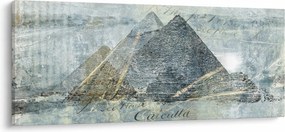 Obraz - Pyramídy v modrom filtri (120x50 cm)