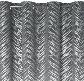 ZATEMŇOVACÍ ZÁVES NA KRÚŽKOCH SARA 140X250 CM STRIEBORNÁ