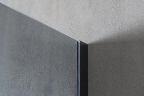 Gelco Gelco, VARIO BLACK jednodielna sprchová zástena na inštaláciu k stene, dymové sklo, 1400 mm, GX1314GX1014