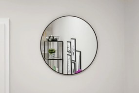 Dekorstudio Okrúhle zrkadlo s čiernym rámom 70cm