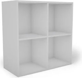 Nástenný regál so 4 priehradkami Jerry, biely%