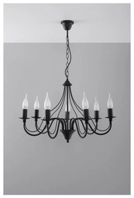 Čierne stropné svetlo Sollux Floriano 7