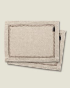 Podložka na stôl s čipkou 2 ks. farba produktu béžová látka polopriehľadný, zapletaná, ľanová