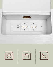 Konzolový stolík so zásuvkami, úzky príručný stolík s 2 priehradkami, 25 x 120 x 81 cm, biely