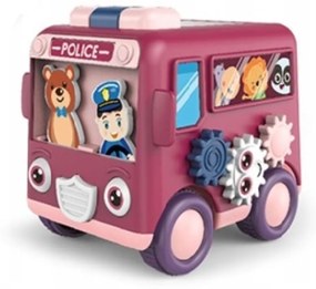 Veselý autobus Polícia s ozubenými kolieskami - Tulimi, bordovy