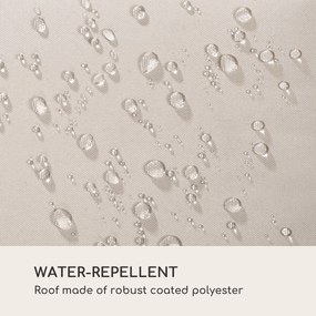 Blumfeldt Palermo, dvojité hojdacie ležadlo, voľne stojace, oceľový rám, vankúš, strecha, sivé