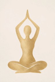 Jóga asana 03 - Metalický obraz 60x40cm