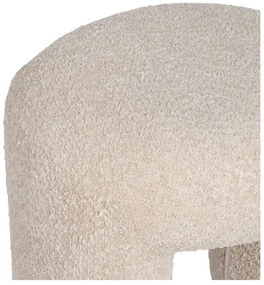 Béžový taburet z textílie buklé Suave – Ixia