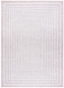 Dywany Łuszczów, Kusový koberec Sion Sisal Labirinth 22376 pink/ecru – na von aj na doma, 80x150, ružová, chodba / predsieň