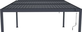 Bioklimatická pergola G21 Austin 4x4 m, antracitová hliníková