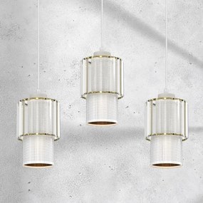 Luster na lanku BLANCO 3xE27/60W/230V biela