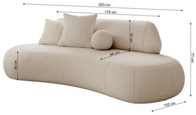 Pohovka trojsedačka Bally  (svetlvosivá + čierna). Vlastná spoľahlivá doprava až k Vám domov. 1100114