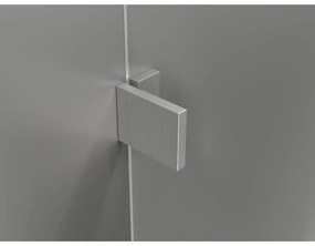 Mexen Lunar, L päťuholníkový sprchový kút naklápací doľava 100x100 cm, 8mm číre sklo, oceľový profil, 831L-100L-100P-97-00-L