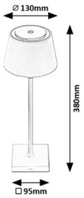 Rabalux 76010-LED Stmievateľná nabíjacia stolná lampa TAENA LED/4W/3,7V IP44 čierna