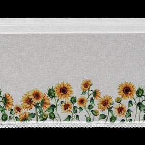 KRÁTKA ZÁCLONA NA PÁSKE HELIA 150X60 CM KVETY