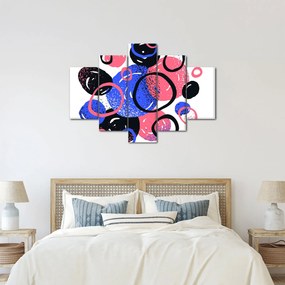 Obraz - Motív s kruhmi v živých farbách (150x105 cm)