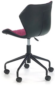 Detská stolička na kolieskach Matrix - ružová / čierna