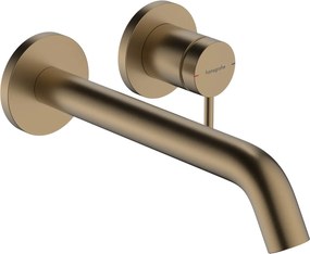 Hansgrohe Tecturis S, páková umývadlová batéria EcoSmart+ pod omietku s výtokom 225 mm, kartáčovaný bronz, HAN-73351140