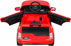 Ramiz Land Rover Discovery Elektrické auto pre deti, červené SUV + diaľkové ovládanie