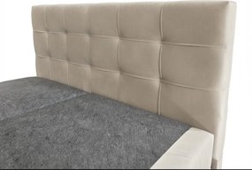 Čalúnená posteľ boxspring DIRELIS TRINITY 140x200 cm béžová Matrac: Bonell pružinová matrac