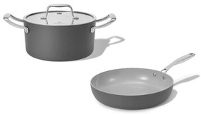 Elmich Sada keramického riadu Vital 2 ks, 1 hrniec a 1 panvica, tmavo šedá