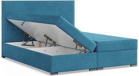 Manželská posteľ VICENZA Velvet 180×200 cm modrá