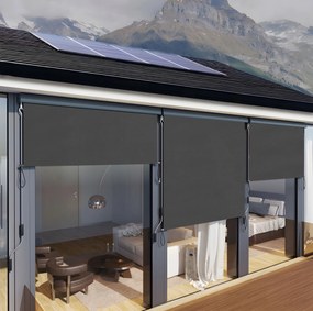 MultiGarden Vertikálna markíza s kľukou, antracit, MultiGarden