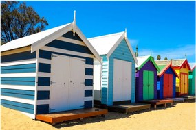 Obraz - Pláž Brighton, Melbourne, Austrália (90x60 cm)