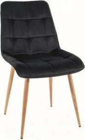 SI Elegantná stolička D Velvet čierna
